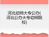 河北幼师大专公办(河北公办大专幼师院校)