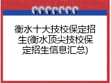 衡水十大技校保定招生(衡水顶尖技校保定招生信息汇总)