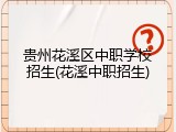 贵州花溪区中职学校招生(花溪中职招生)