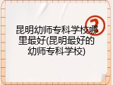 昆明幼师专科学校哪里最好(昆明最好的幼师专科学校)