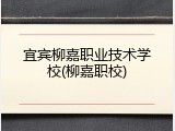 宜宾柳嘉职业技术学校(柳嘉职校)