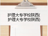 护理大专学校陕西(护理大专学校陕西)