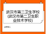 武汉市第二卫生学校(武汉市第二卫生职业技术学校)