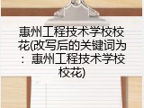 惠州工程技术学校校花(改写后的关键词为：惠州工程技术学校校花)