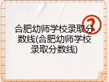 合肥幼师学校录取分数线(合肥幼师学校录取分数线)