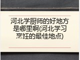 河北学厨师的好地方是哪里啊(河北学习烹饪的最佳地点)