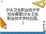 宁乡卫生职业技术学校在哪里(宁乡卫生职业技术学校位置。)