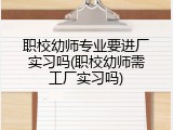 职校幼师专业要进厂实习吗(职校幼师需工厂实习吗)
