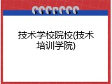 技术学校院校(技术培训学院)