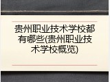 贵州职业技术学校都有哪些(贵州职业技术学校概览)