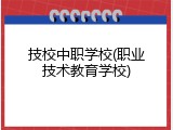 技校中职学校(职业技术教育学校)