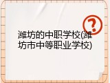 潍坊的中职学校(潍坊市中等职业学校)