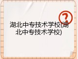 湖北中专技术学校(湖北中专技术学校)