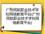 广州民航职业技术学校网络教育平台(广州民航职业技术学校网络教育平台)