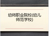 幼师职业院校(幼儿师范学校)