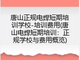 唐山正规电焊短期培训学校-培训费用(唐山电焊短期培训：正规学校与费用概览)