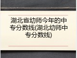 湖北省幼师今年的中专分数线(湖北幼师中专分数线)