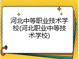 河北中等职业技术学校(河北职业中等技术学校)