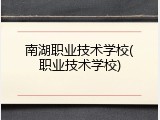 南湖职业技术学校(职业技术学校)