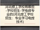 河北焊工学校有哪些-学校招生-学电焊专业的(河北焊工学校招生：专业学习电焊技术)
