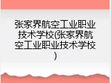张家界航空工业职业技术学校(张家界航空工业职业技术学校)