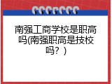 南强工商学校是职高吗(南强职高是技校吗？)