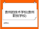 贵州的技术学校(贵州职技学校)