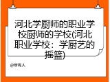 河北学厨师的职业学校厨师的学校(河北职业学校：学厨艺的摇篮)