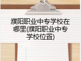 濮阳职业中专学校在哪里(濮阳职业中专学校位置)