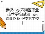 武汉市东西湖区职业技术学校(武汉市东西湖区职业技术学校)
