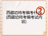 西藏幼师考编考什么(西藏幼师考编考试内容)