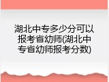 湖北中专多少分可以报考省幼师(湖北中专省幼师报考分数)