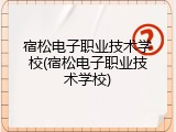 宿松电子职业技术学校(宿松电子职业技术学校)