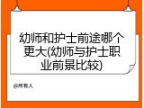 幼师和护士前途哪个更大(幼师与护士职业前景比较)