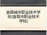 宜昌城市职业技术学校(宜昌市职业技术学校)