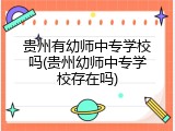 贵州有幼师中专学校吗(贵州幼师中专学校存在吗)