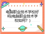 电脑职业技术学校好吗(电脑职业技术学校如何？)