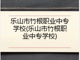 乐山市竹根职业中专学校(乐山市竹根职业中专学校)