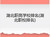 湖北职高学校排名(湖北职校排名)