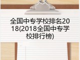 全国中专学校排名2018(2018全国中专学校排行榜)