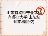 山东有幼师专业本科有哪些大学(山东幼师本科院校)