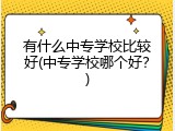 有什么中专学校比较好(中专学校哪个好？)