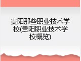 贵阳那些职业技术学校(贵阳职业技术学校概览)