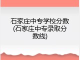 石家庄中专学校分数(石家庄中专录取分数线)