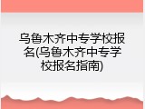 乌鲁木齐中专学校报名(乌鲁木齐中专学校报名指南)