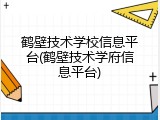 鹤壁技术学校信息平台(鹤壁技术学府信息平台)