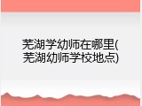 芜湖学幼师在哪里(芜湖幼师学校地点)