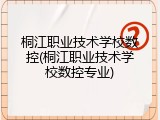 桐江职业技术学校数控(桐江职业技术学校数控专业)