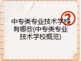中专类专业技术学校有哪些(中专类专业技术学校概览)
