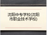 沈阳中专学校(沈阳市职业技术学校)